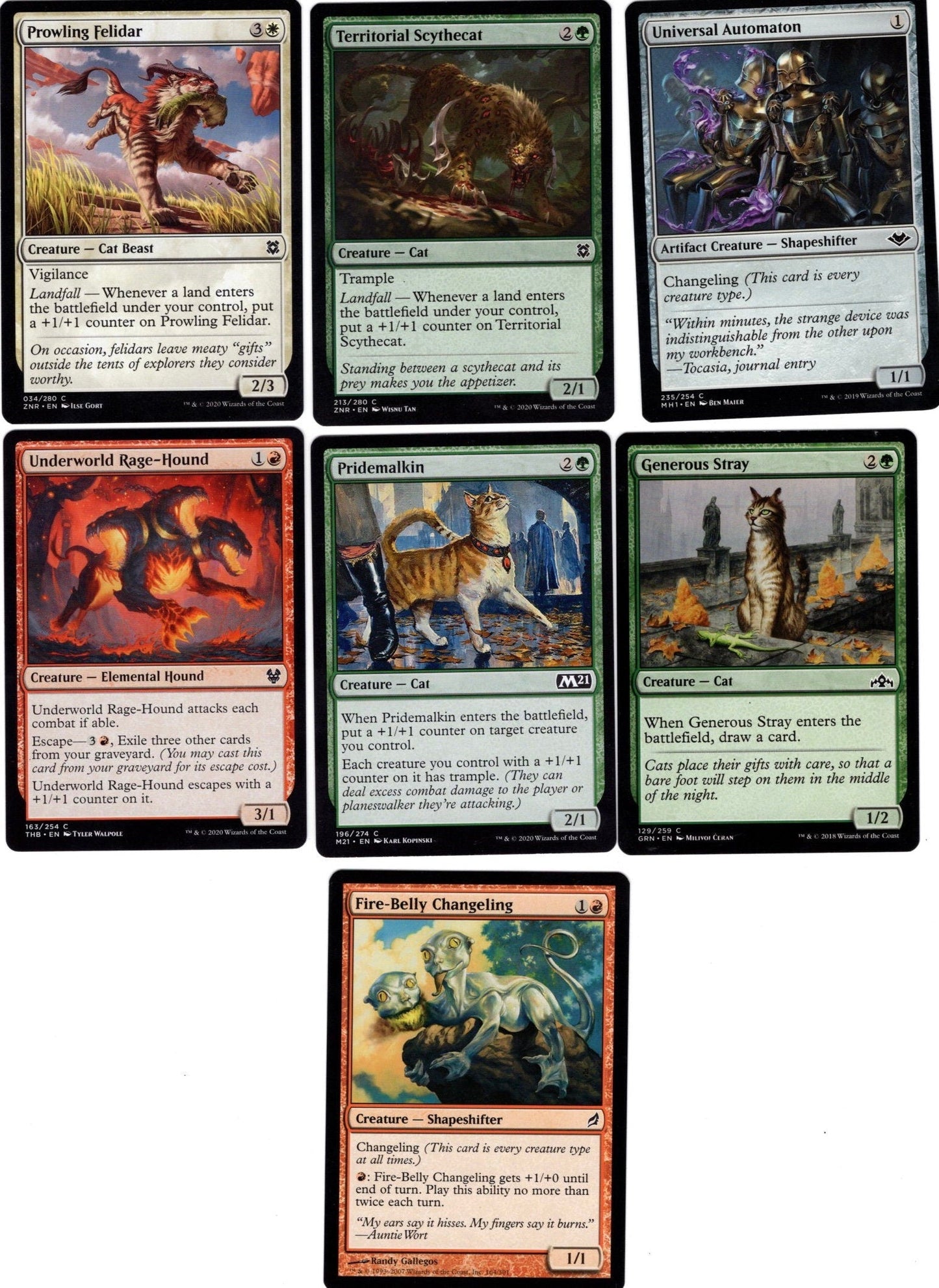 Dogs & Cats 99.95 Card Magic the Gathering Commander Deck-Mythic-Rare-Rin-Seri MTG