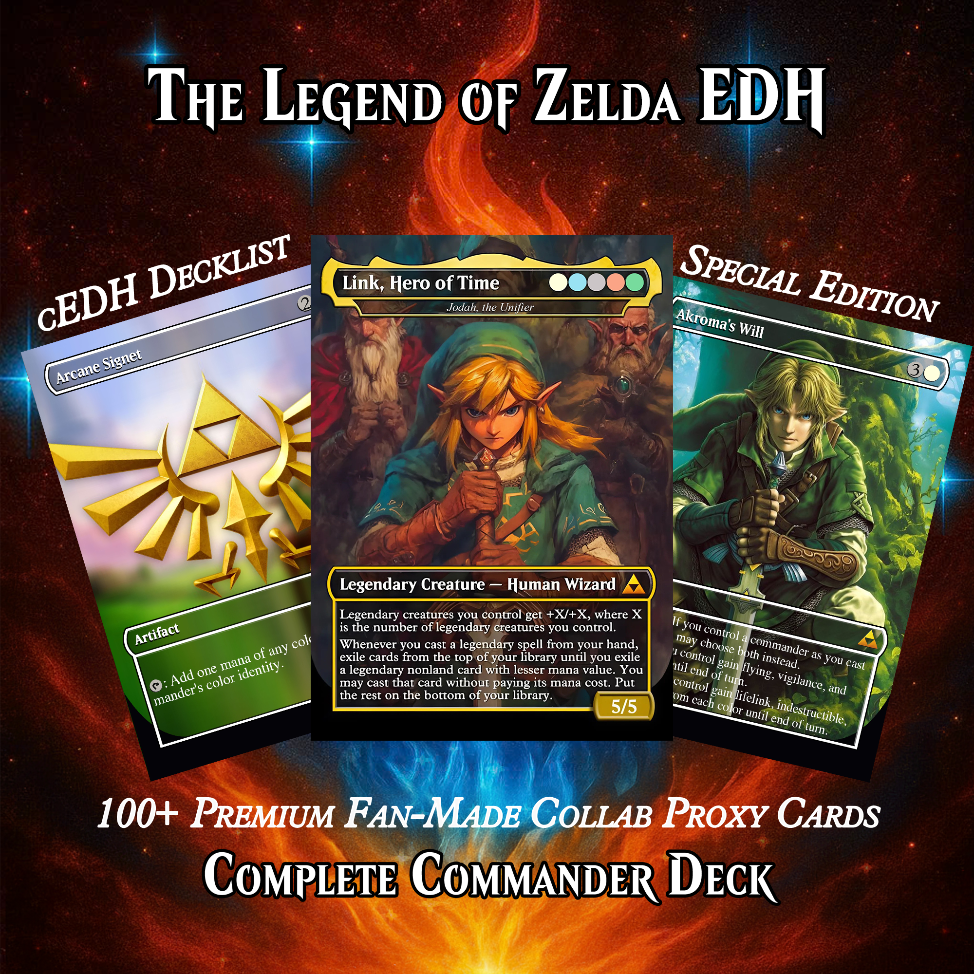 SAVIOR OF HYRULE COMMANDER DECK – PREMIUM COLLECTOR SET (116 CARDS