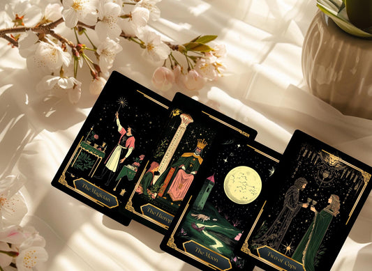 Arcane Moon Tarot Deck, Tarot Card Deck, Tarot Deck with Guidebook, 78 Card Tarot Cards, Custom Tarot Deck