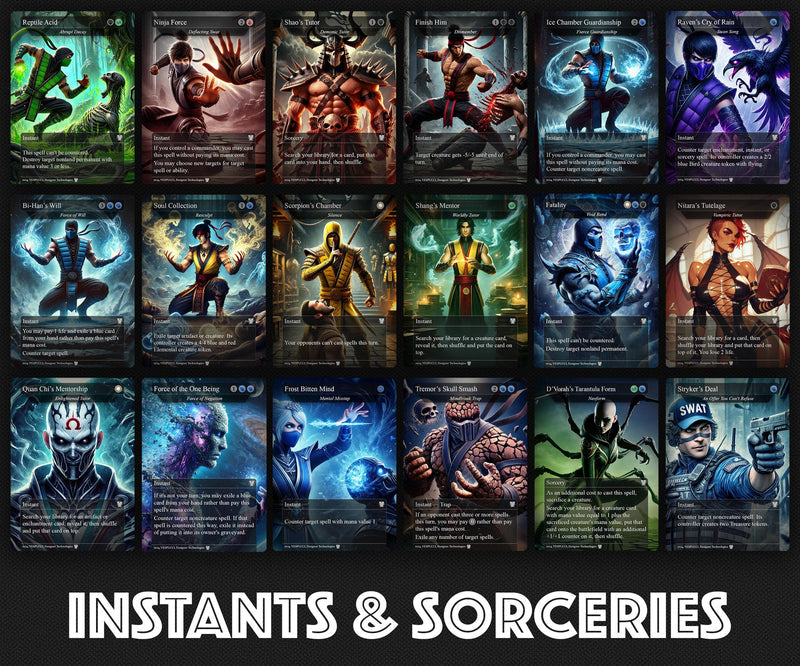 Marvel vs Mortal Kombat, Duel Decks, 2 EDH Decks, Kenrith the Returned King vs Captain America EDH Deck, 216 Total Proxy Cards