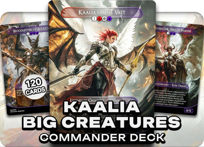 Kaalia Big Creatures - 120 Proxy Cards - Commander EDH Deck - High Quality Altered Cards - Full ManaFlame Deck