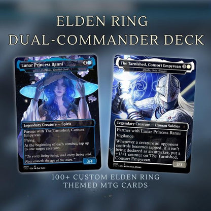 Elden Ring Commander  | Dual-Commander Azorius Control Voltron | 100+ Custom Proxy Cards | Mystic MTG