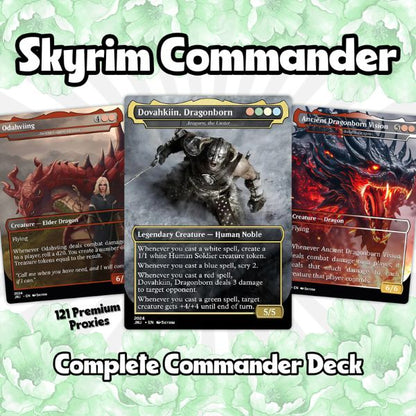 Skyrim Commander | 120+ Multi-Color Combo Proxy Cards | Custom MTG EDH