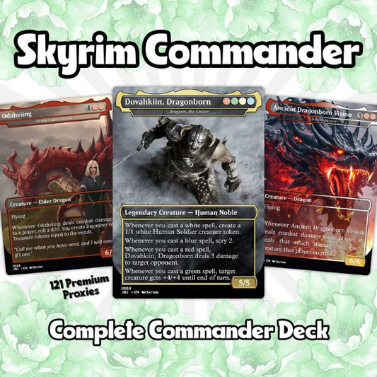 Skyrim Commander | 120+ Multi-Color Combo Proxy Cards | Custom MTG EDH