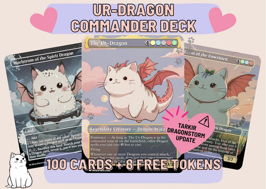 Ur-Dragon Proxy Commander Deck, 99.95 Cards + 8 Free Tokens | Cute Custom Full Art | MuraProxyArt
