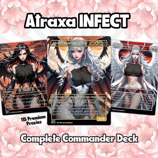 Atraxa Anime Waifu Commander – Ready to Play Proxy EDH | Phyrexian Tribal | High Quality English MTG Cards
