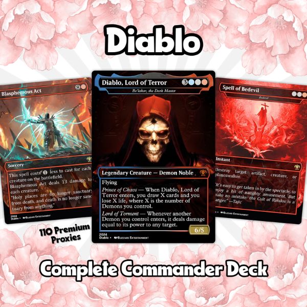 Diablo Demon Tribal Reanimator – Commander EDH | 105+ Custom Proxy Cards
