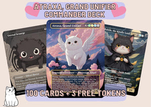 Atraxa Grand Unifier Proxy Commander Deck, 100 Cards + 3 Free Tokens | Cute Custom Full Art | MuraProxyArt