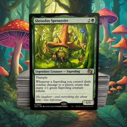 MTG Commander Deck EDH Deck Shroofus Sproutsire 100 Magic Cards Custom Deck Green Saprolings