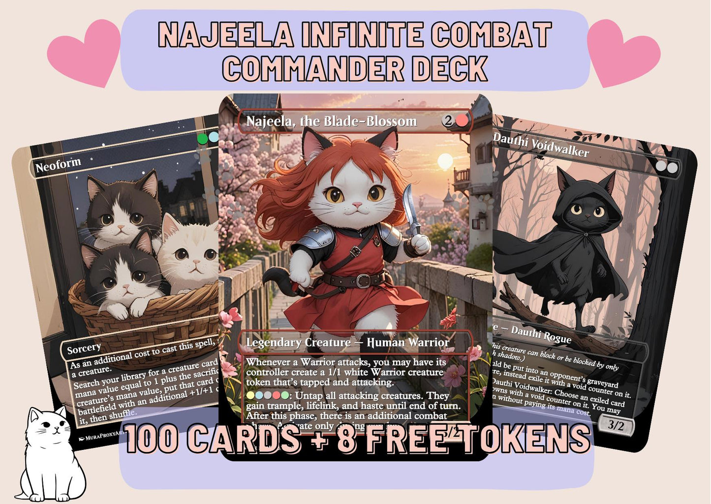 Najeela Infinite Combat Proxy cEDH Commander Deck, 100 Cards + 8 Free Tokens | Cute Custom Full Art | MuraProxyArt