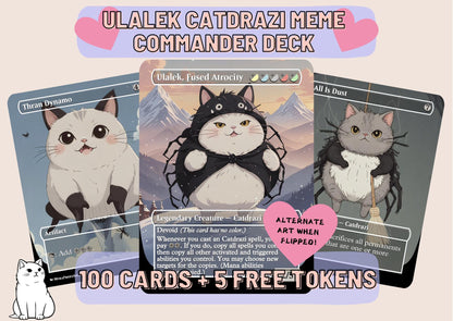 Ulalek Catdrazi Meme Eldrazi Proxy Commander Deck, 99.95 Cards + 5 Free Tokens | Cute Custom Full Art | MuraProxyArt