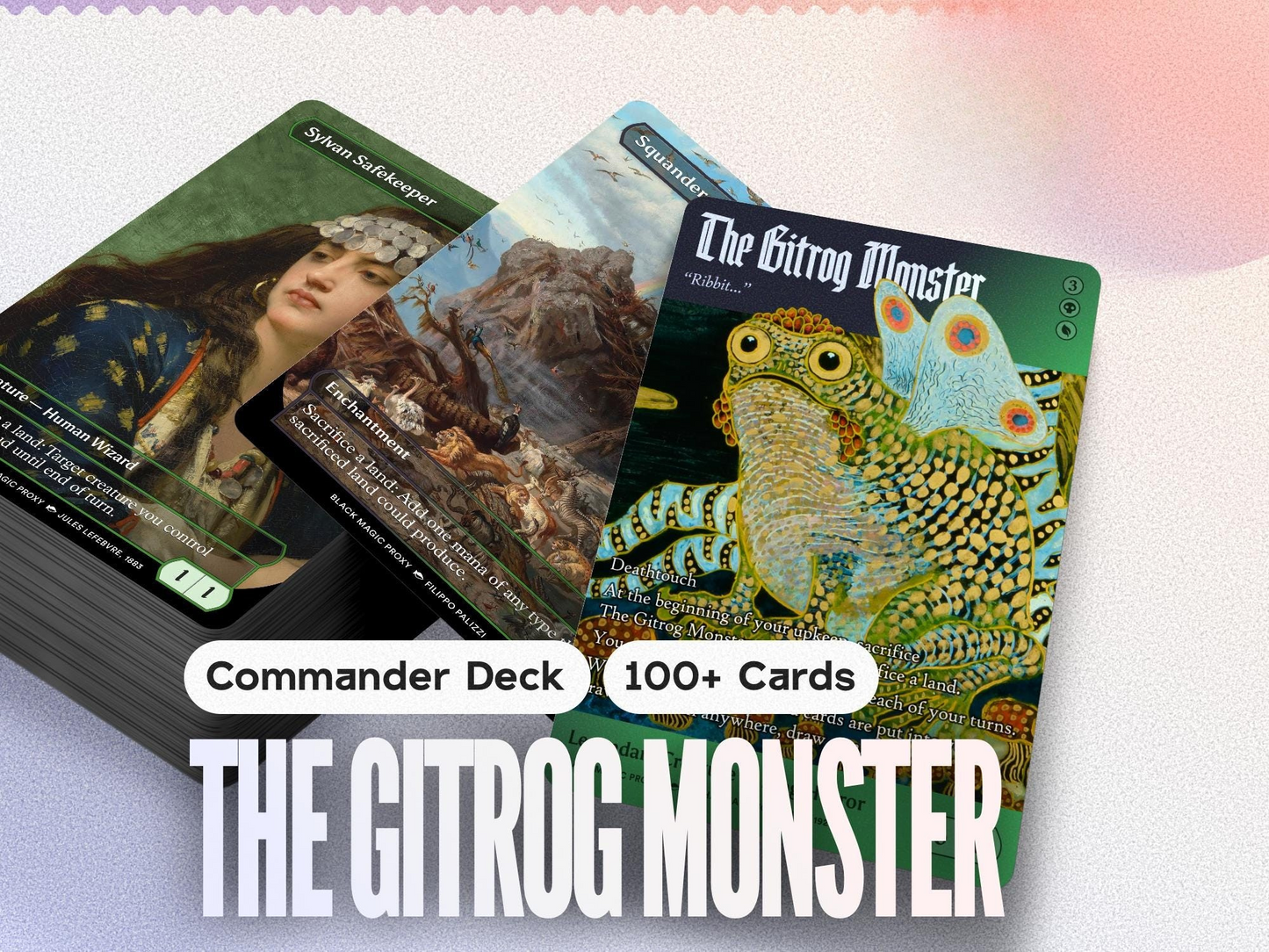 The Gitrog Monster cEDH Commander Deck — 99.95+ Custom Art Playtest Cards for Commander EDH