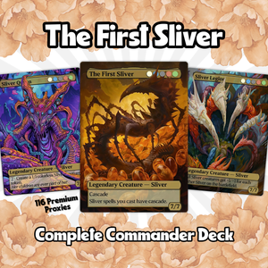The First Sliver Custom Commander Deck - Proxy - Perfect Magic Gift - Tokens Included - Sliver Tribal Deck - Premium 110 card EDH Deck