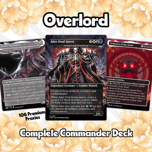 Overlord Zombie Tribal Commander | Anime-Inspired Custom Proxy EDH | 99.95+ Cards