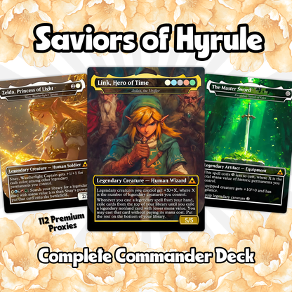 Saviors of Hyrule – 100 Card Zelda Themed Commander | Custom MTG Proxy EDH