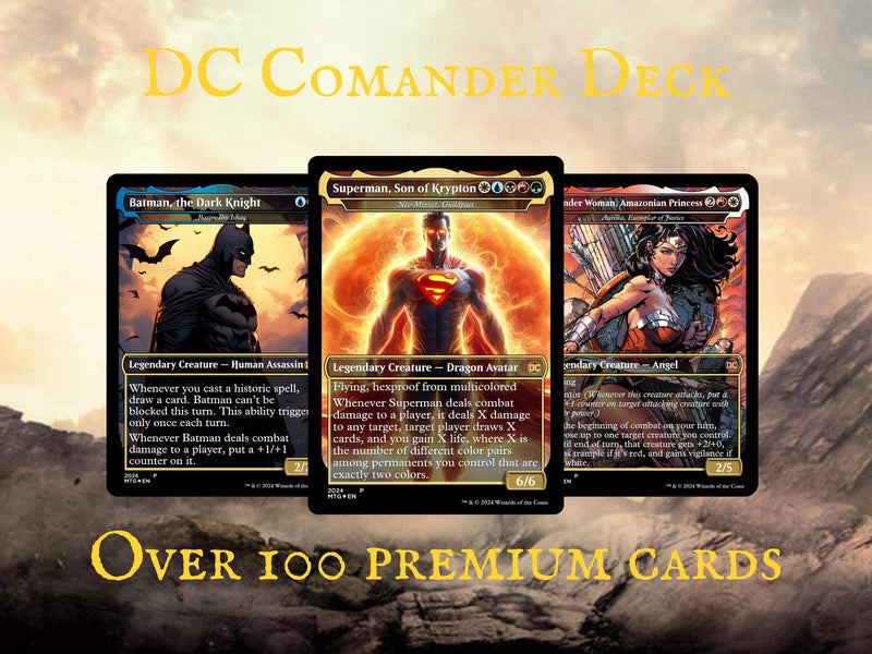DC Commander Deck • Superman • Forge a New Legacy in the MTG Multiverse! • Custom MTG Cards • Premium Proxy Cards • Complete EDH Deck