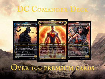 DC Commander Deck • Superman • Forge a New Legacy in the MTG Multiverse! • Custom MTG Cards • Premium Proxy Cards • Complete EDH Deck