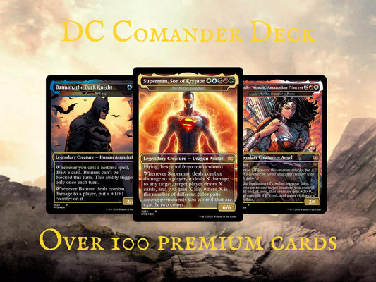 DC Commander Deck • Superman • Forge a New Legacy in the MTG Multiverse! • Custom MTG Cards • Premium Proxy Cards • Complete EDH Deck