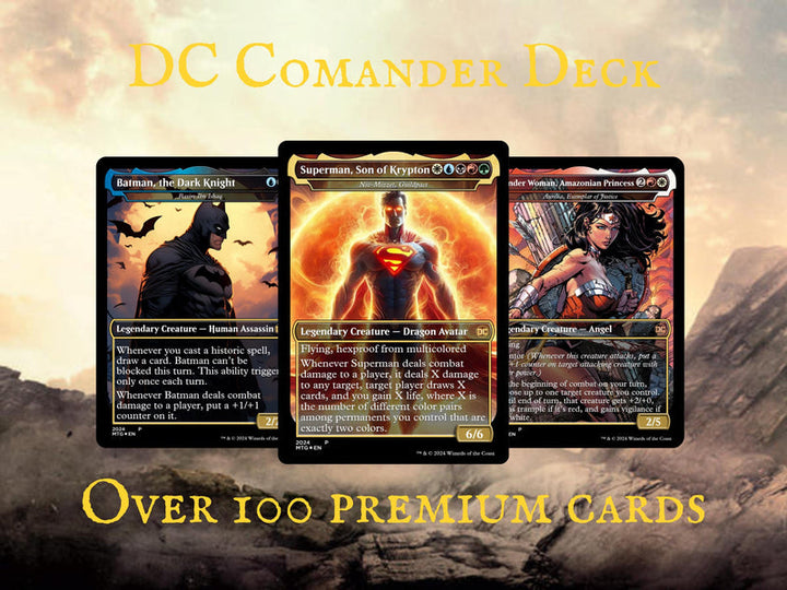 DC Commander Deck • Superman • Forge a New Legacy in the MTG Multiverse! • Custom MTG Cards • Premium Proxy Cards • Complete EDH Deck