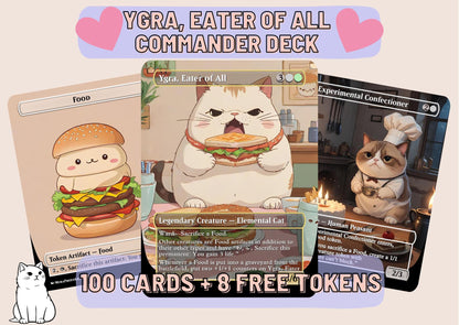 Ygra Food Sacrifice Proxy Commander Deck, 99.95 Cards + 8 Free Tokens | Cute Custom Full Art | MuraProxyArt