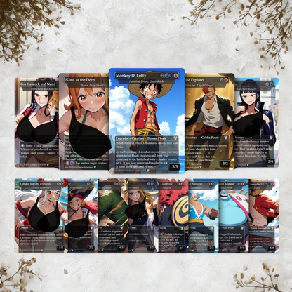 Complete Anime Pirate Tribal Deck, Custom Gift EDH Deck, Custom Anime OP Pirate Deck, Treasure Tokens, Admiral Brass Unsinkable
