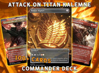 Attack on Titan MTG Deck - KALEMNE EDH Premium Custom Competitive 99.95+ Cards