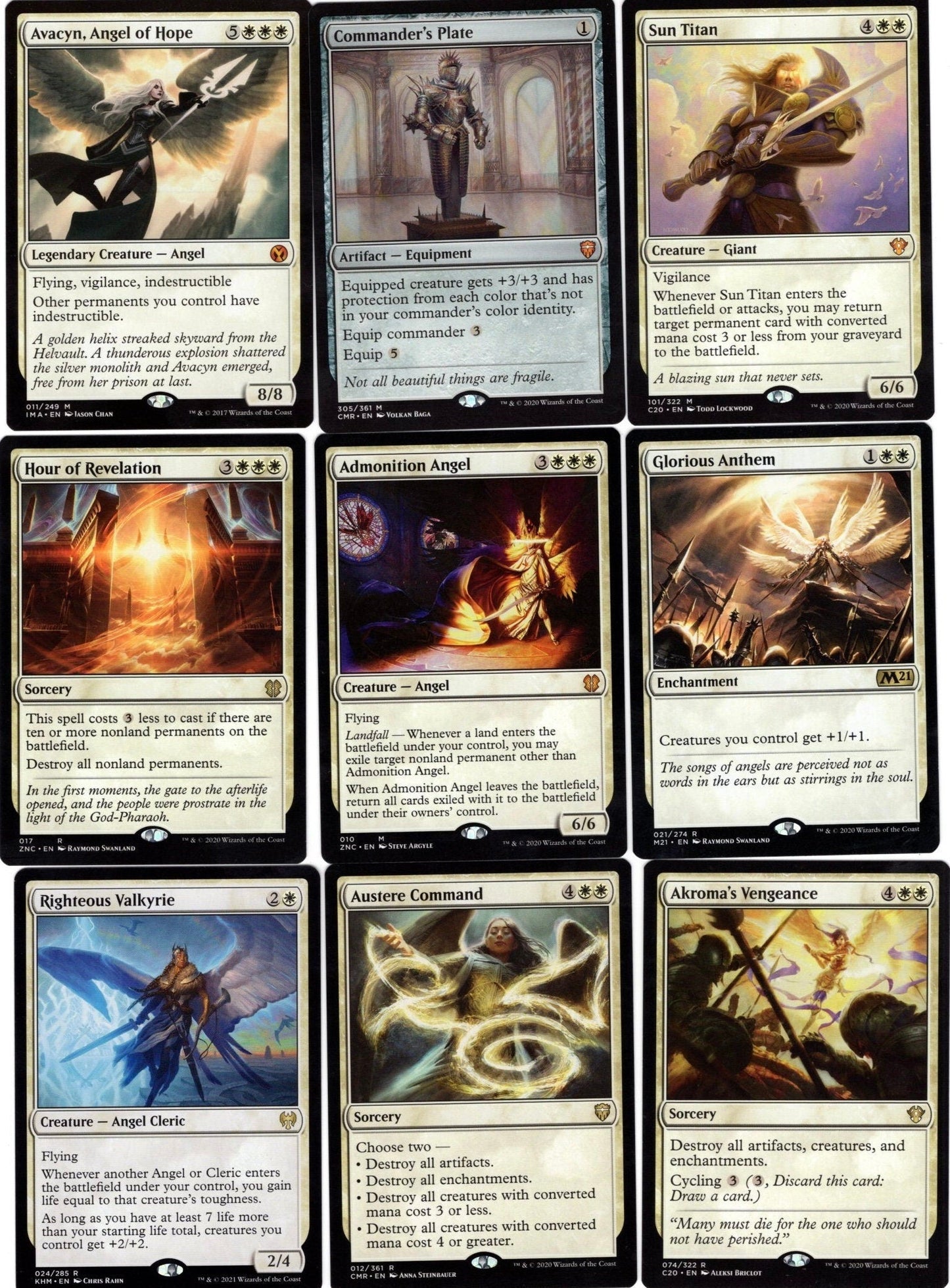 INDESTRUCTIBLE ANGELS-99.95 card MTG Deck-Commander-Magic the Gathering-Avacyn-Ready to Play