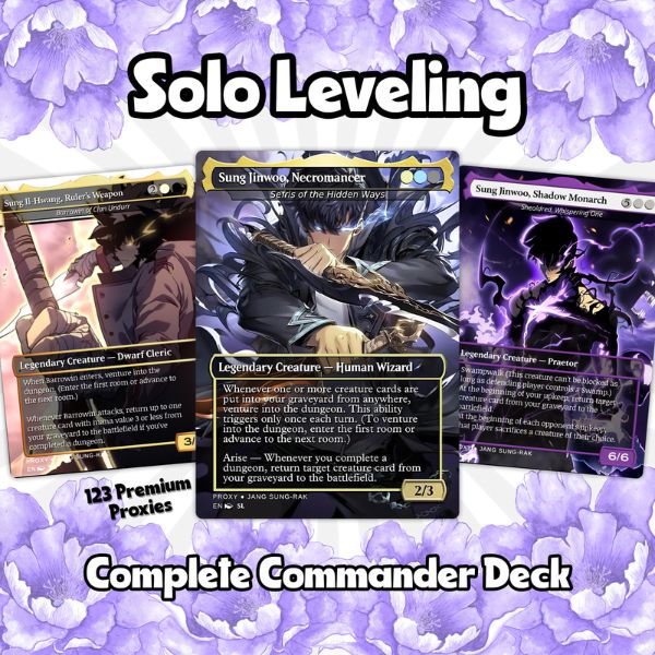 Solo Leveling Proxy EDH | Jinwoo Sung Commander | Anime-Inspired Custom MTG Cards