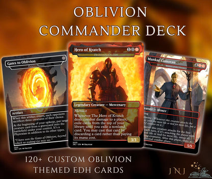 Oblivion Themed Commander Deck Proxies, Rakdos Madness, 99.95+ Unique Cards, Quality Custom Card Proxy Replicas for Commander EDH