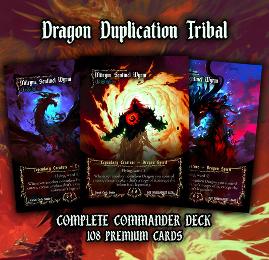 Dragon Duplication Tribal Proxy Commander Deck Custom MTG EDH Deck
