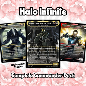 HALO INFINITE MTG PROXY COMMANDER DECK – PREMIUM COLLECTOR SET (120 CARDS)
