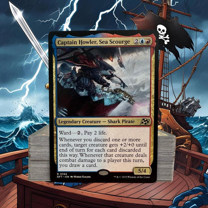 MTG Commander Deck EDH Deck Captain Howler, Sea Scourge 99.95 Magic Cards Custom Deck Izzet Discard Aetherdrift