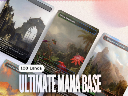 108× Lands Bundle — Ultimate Mana Base — Custom Art Playtest Cards for Commander EDH
