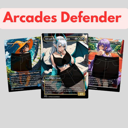 Arcades Defender Tribal Anime Waifu Commander | Custom EDH Proxy | High-Quality MTG Cards