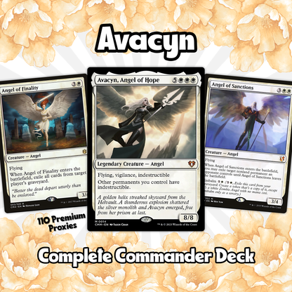 Avacyn, Angel of Hope ANGEL TRIBAL Magic MTG Custom Commander Deck