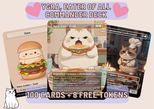 Ygra Food Sacrifice Proxy Commander Deck, 100 Cards + 8 Free Tokens | Cute Custom Full Art | MuraProxyArt