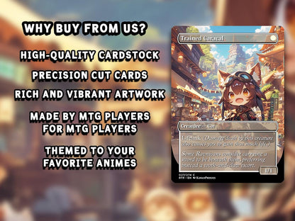 Chibi Catgirl MTG Deck - Arahbo EDH | Competitive Roar of the World | 99.95+ Premium Custom Cards