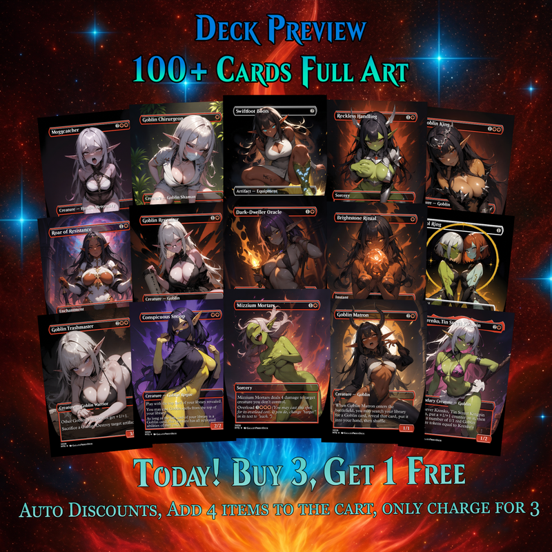 | New | GOBLIN TRIBAL MTG PROXY COMMANDER DECK – PREMIUM COLLECTOR SET (112 CARDS)