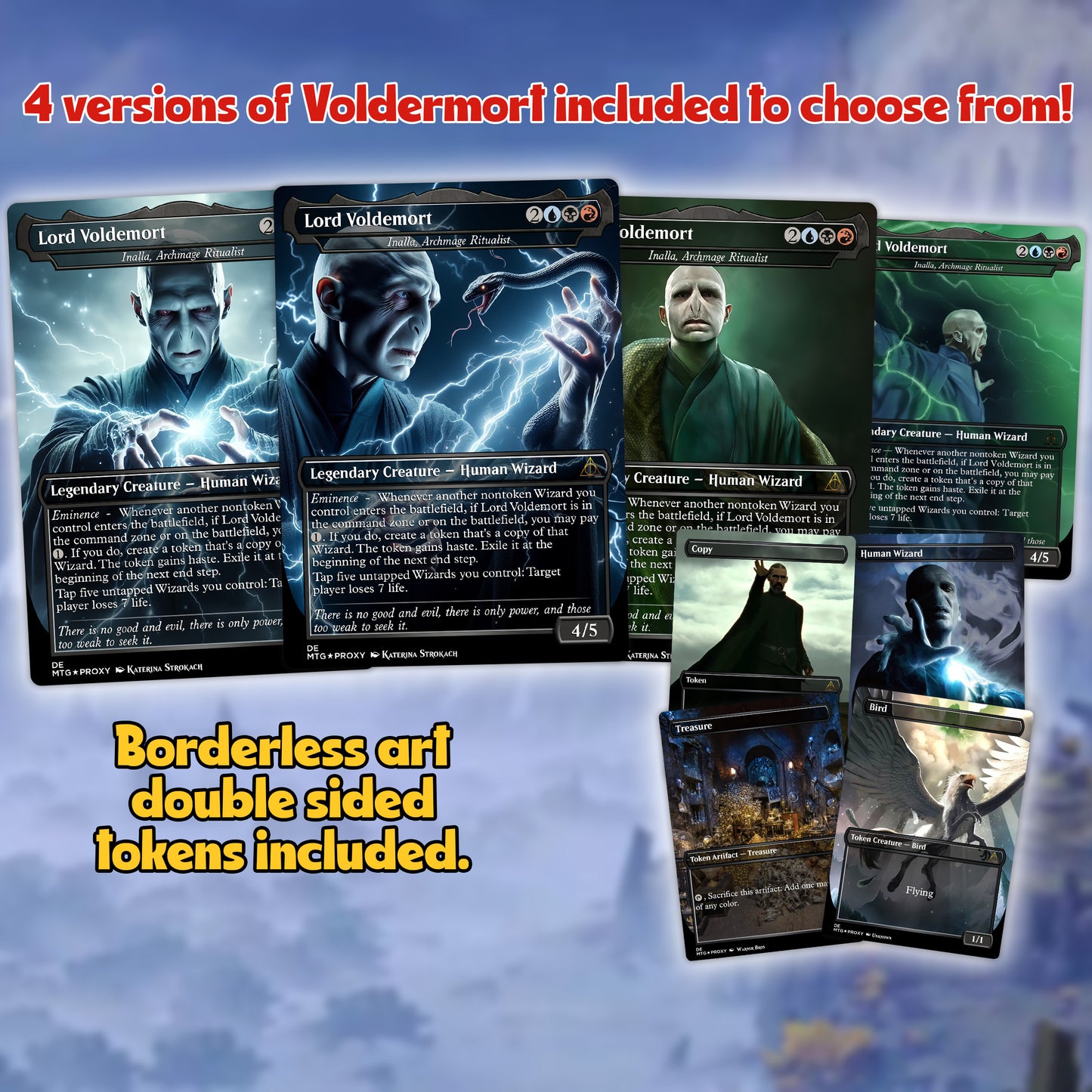 Mystic MTG | Voldemort’s Legion – Custom Commander EDH Deck – 100+ Cards | Magic-Inspired Proxy