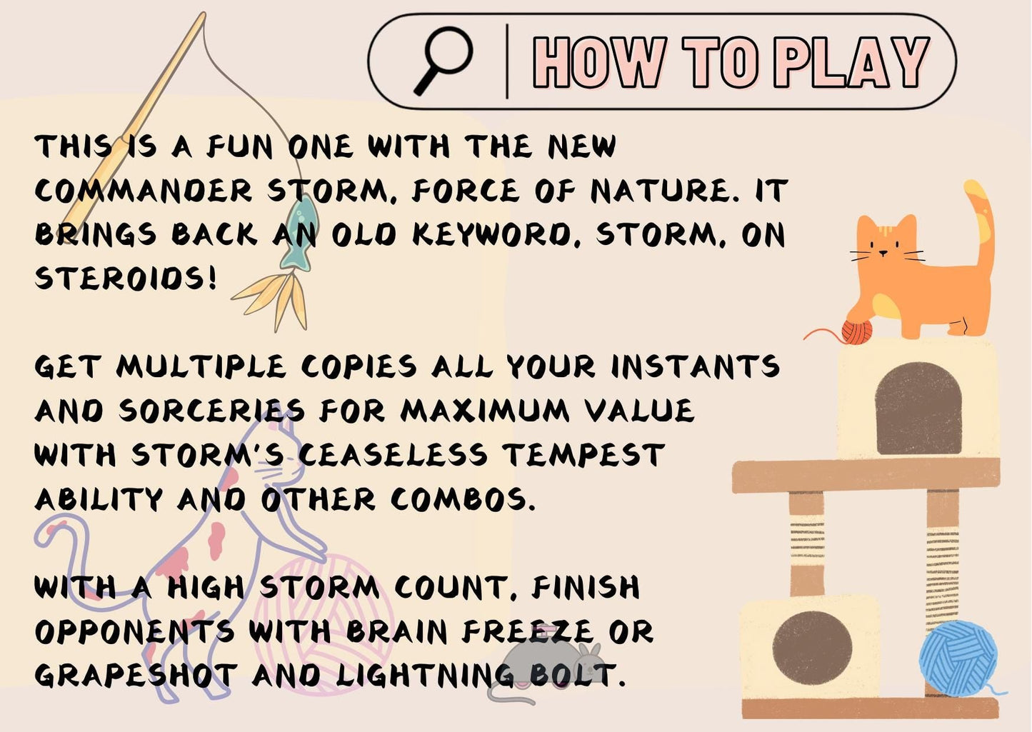 Storm, Force of Nature Proxy Commander Deck, 100 Cards + 8 Free Tokens | Cute Custom Full Art | MuraProxyArt