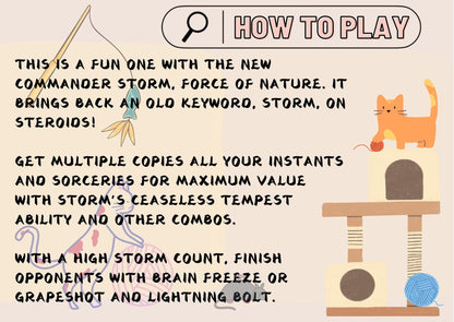 Storm, Force of Nature Proxy Commander Deck, 100 Cards + 8 Free Tokens | Cute Custom Full Art | MuraProxyArt