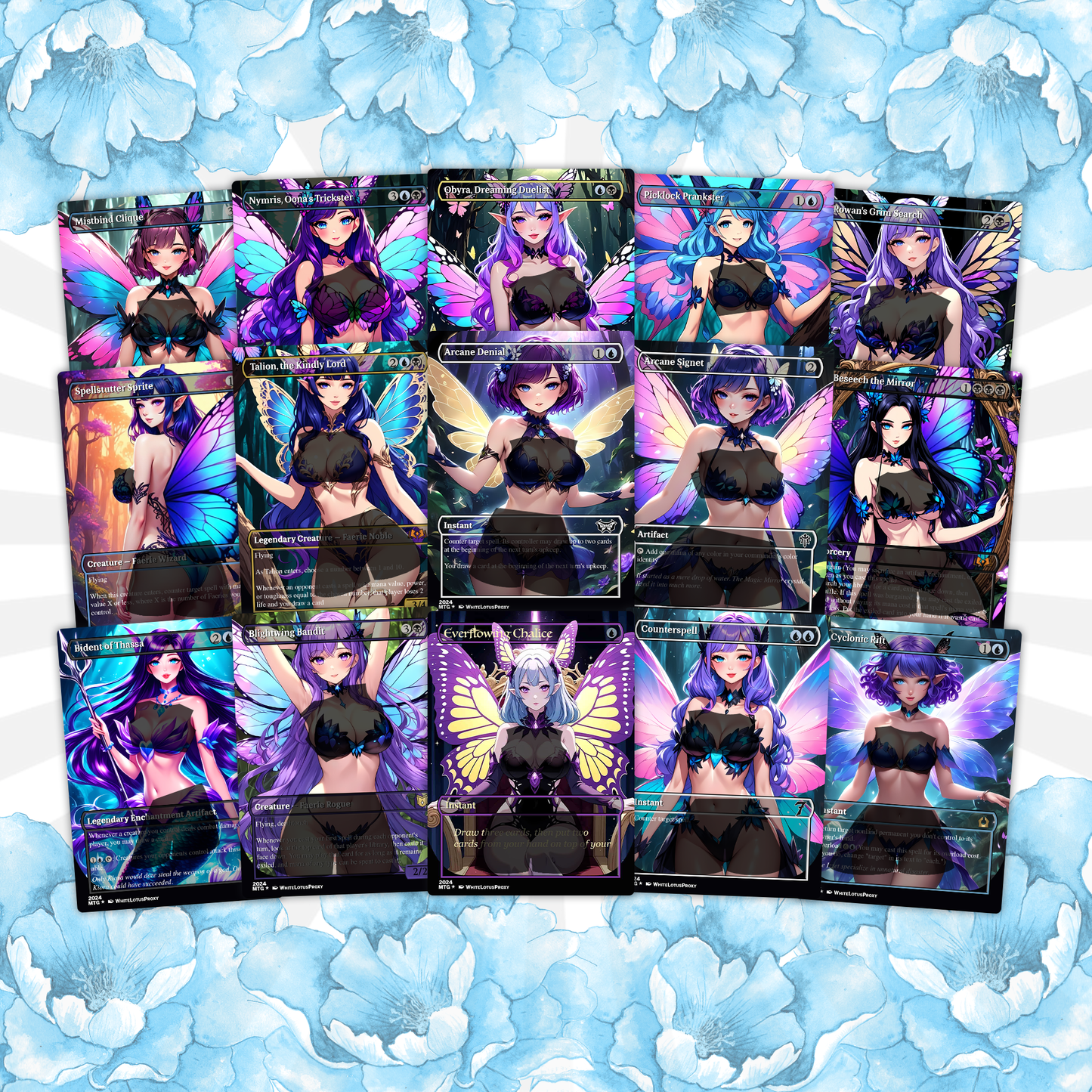 Alela Faeries Anime Waifu Proxy Commander Deck Special Edition Custom EDH Deck English High Quality Cards