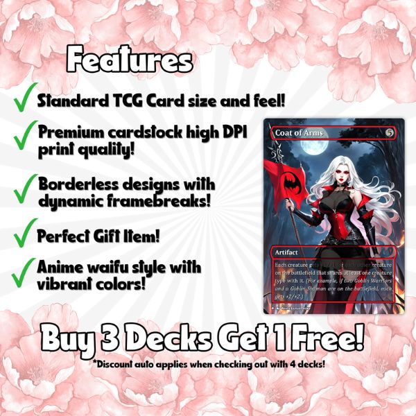 Vampire Tribal Anime Waifu – Custom Proxy Commander EDH | MTG Fan-Made Cards0