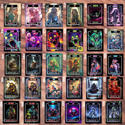 Token Card Bundle Compatible with MTG, Unofficial Tokens for MTG Play, Gifts for Gamers, Regular or Foil Holographic Tokens