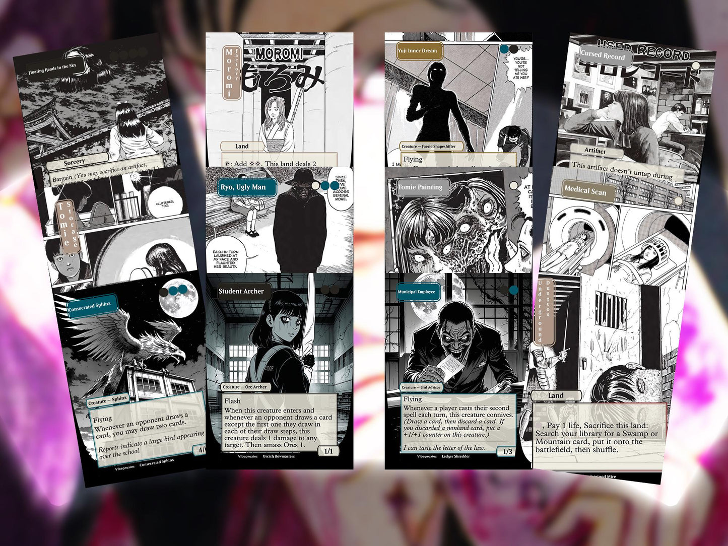 Junji Ito Deck - Tomie MTG Proxies - Commander Deck - Magic The Gathering - 100 Custom Cards Deck - CEDH