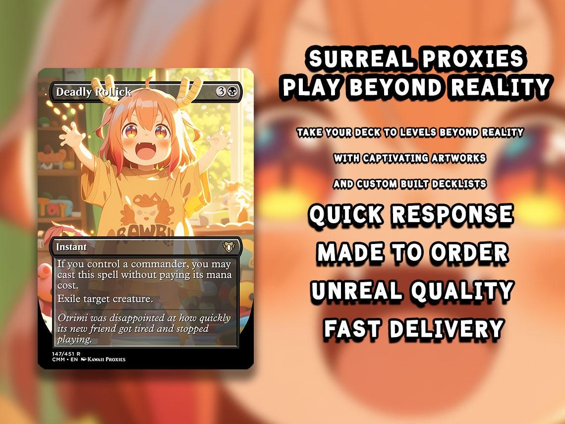 Chibi UR-Dragon MTG Deck - Dragon Tribal EDH | 100+ Premium Custom Cards | Competitive play