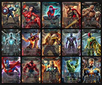 Captain America EDH Deck, 113 Cards, 13 Sideboard, Includes all major characters, Captain America Equipment Deck, Custom Proxies