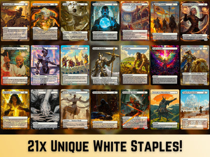 105 Card Commander Staples Super Mega Bundle - Gift - All 5xColors -Unique Full-art Custom Magic proxies-High Quality Cards for your decks!