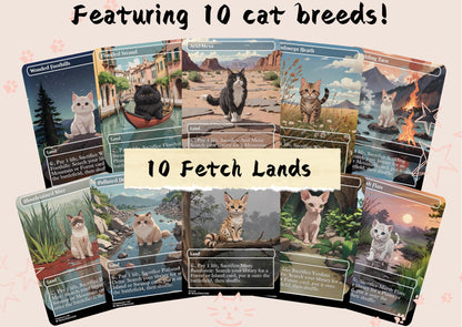 50 Land Bundle - Cute Proxy | Dual Bond Triome Fetch Shock | Custom Alter Full Art Card | Commander EDH | MuraProxyArt