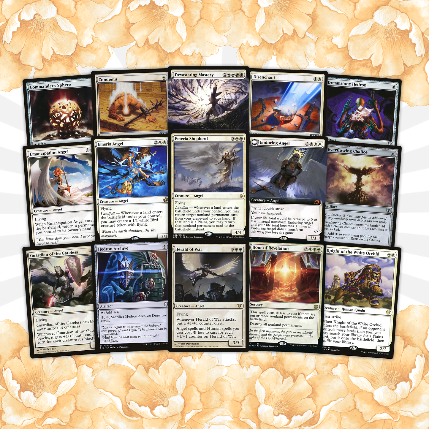 Avacyn, Angel of Hope ANGEL TRIBAL Magic MTG Custom Commander Deck